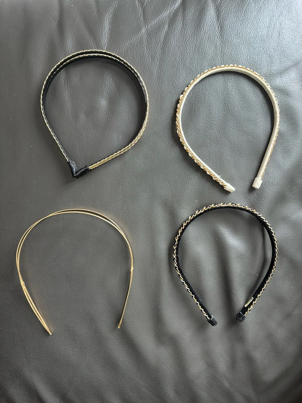Assorted gold headbands
